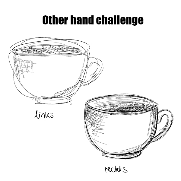 Zeichnung mit der nicht dominanten Hand